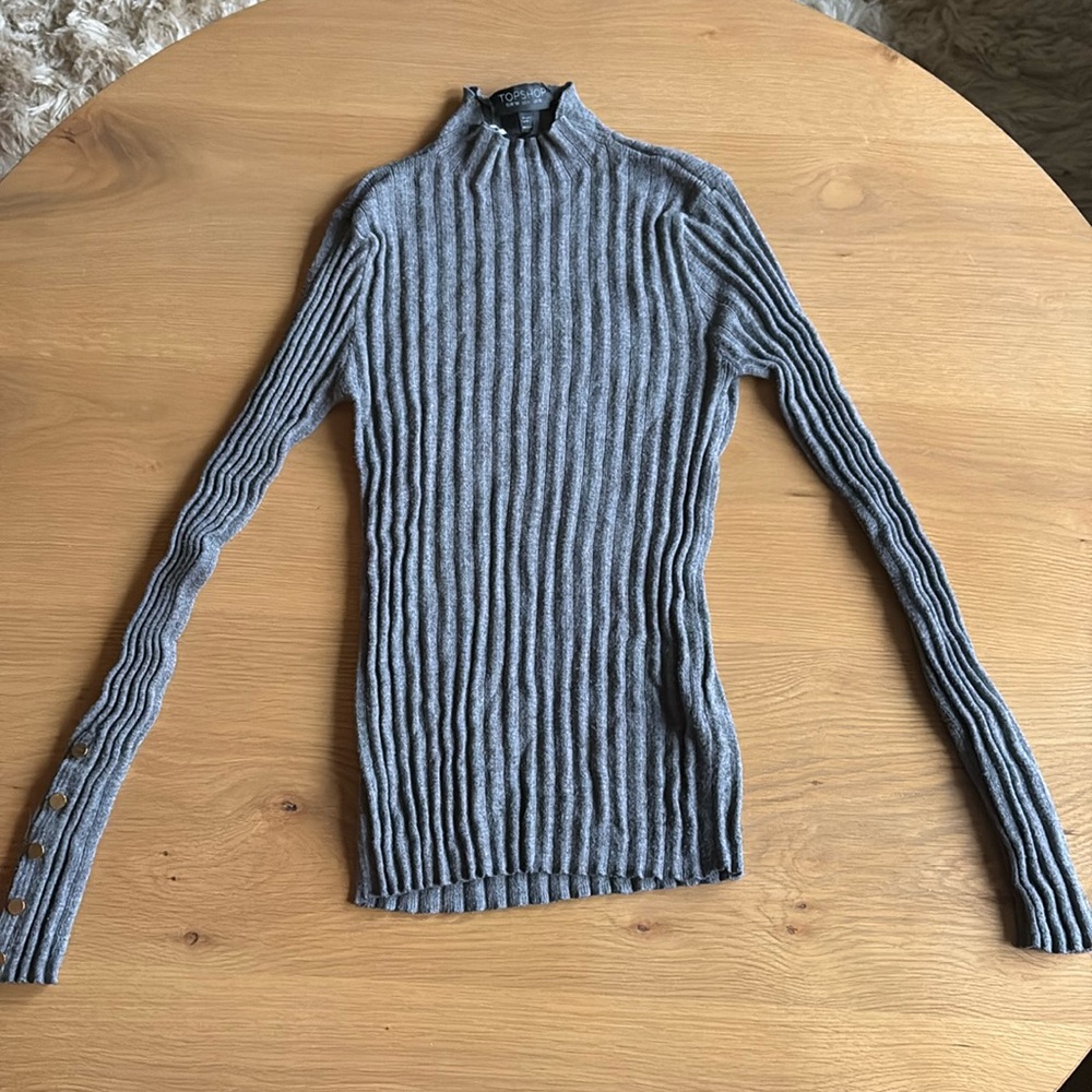 Top Shop Grey Sweater Turtleneck